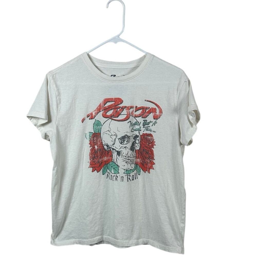Poison White Band Tee size M